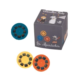 3 Disketten "Die Schnurrbärte" für Projektionsleuchte