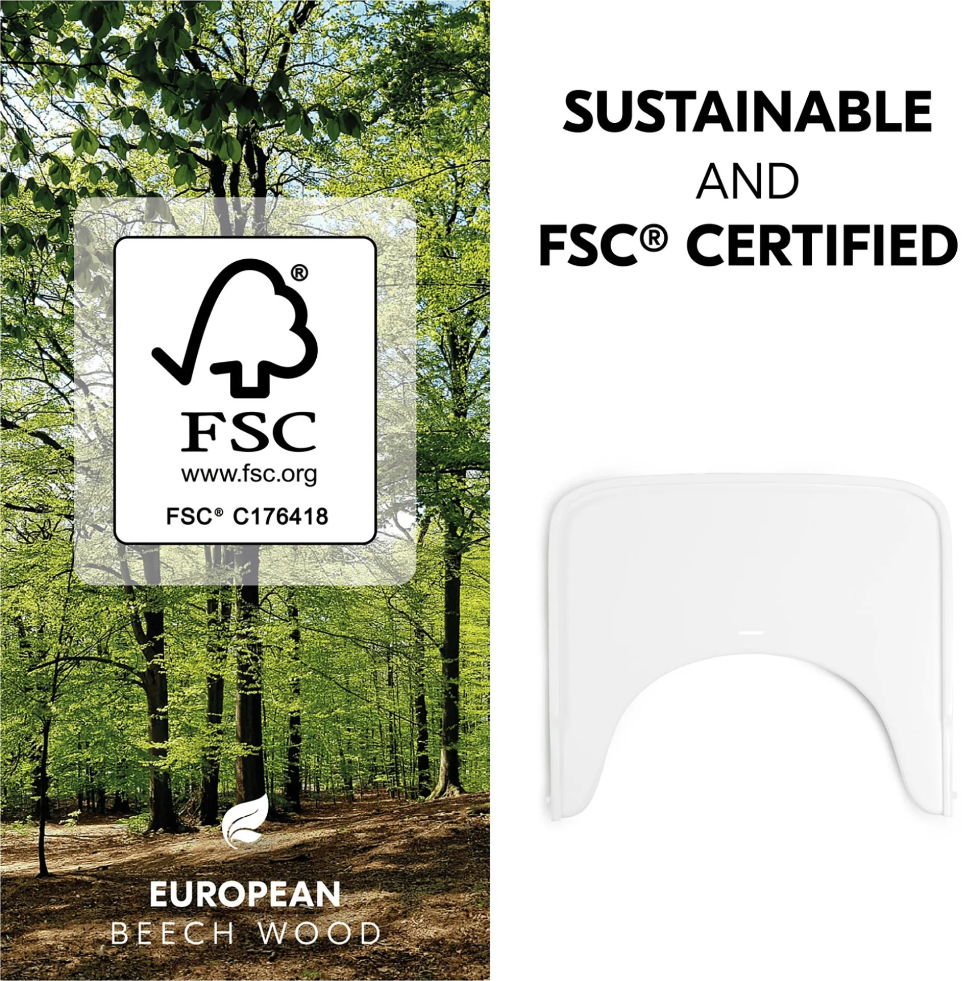 Alpha Wooden Tray White