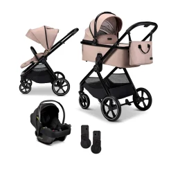 AURA 2 in 1 Kombi-Kinderwagen Sand mit Babyschale Cosmo 2.0