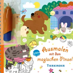 Ausmalen mit dem magischen Pinsel - Tierkinder