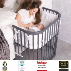 babybay Boxspring schiefergrau