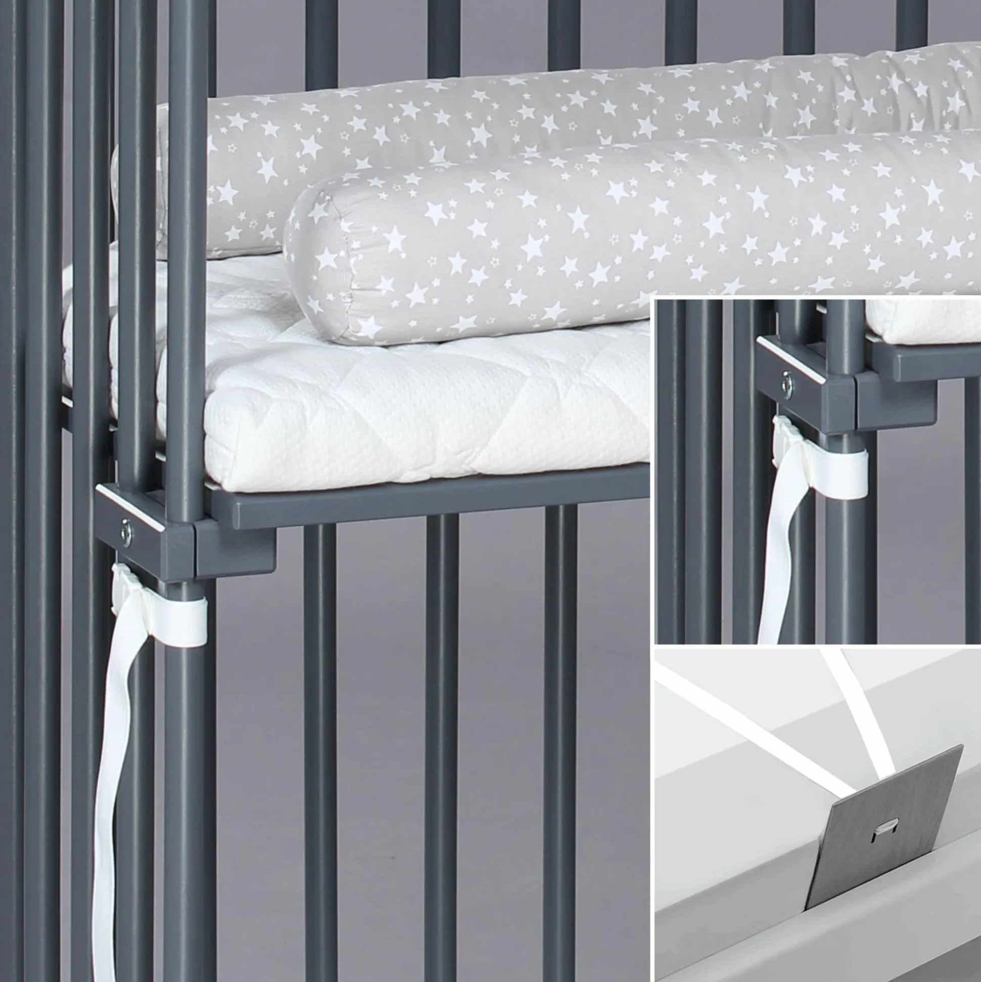 babybay Boxspring schiefergrau