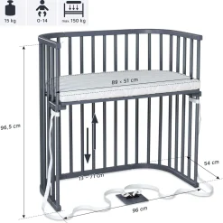 babybay Boxspring schiefergrau