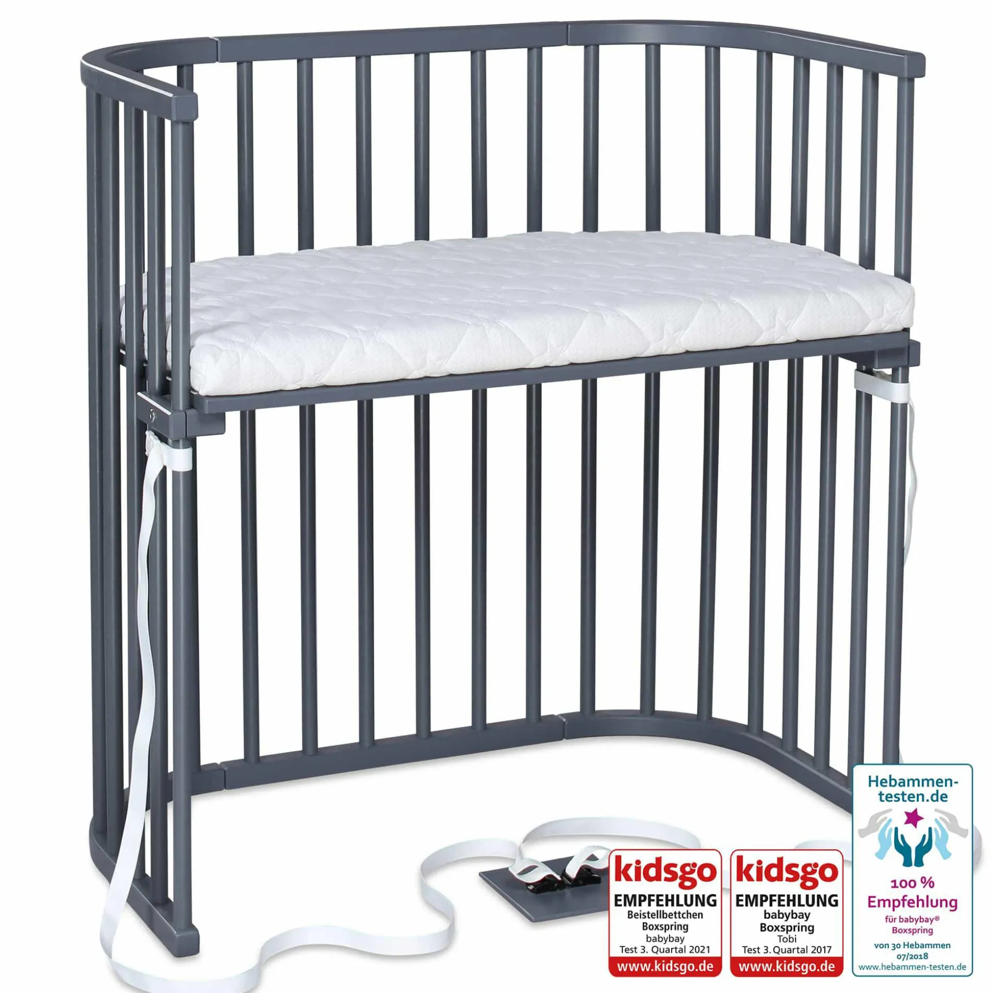 babybay Boxspring schiefergrau