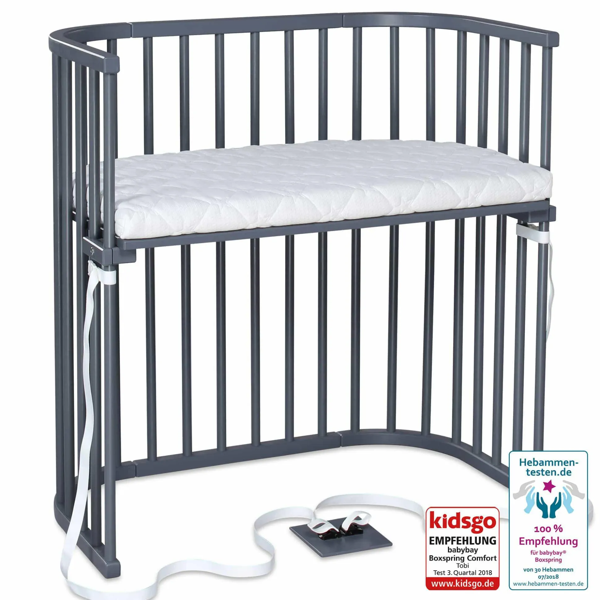 babybay Boxspring schiefergrau