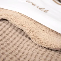 Babydecke Waffel Teddy Sand