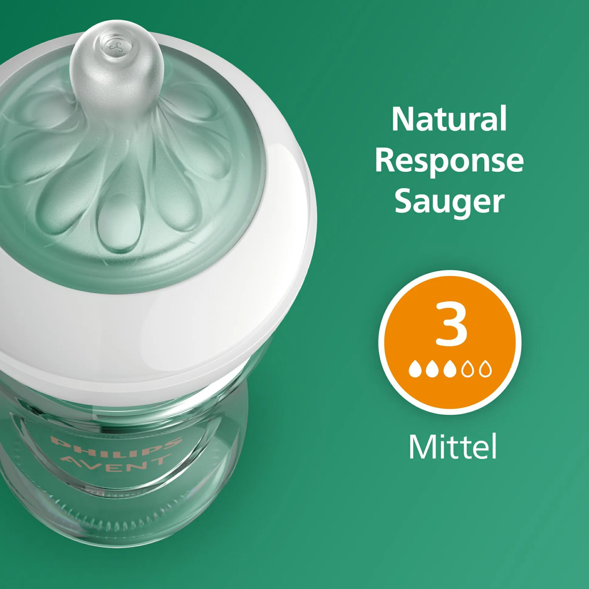 Babyflaschen Glas Natural Response Gr.3 260ml SCY933/02