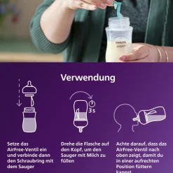 Babyflaschen Natural Response AirFree Gr.2 125ml SCY670/02