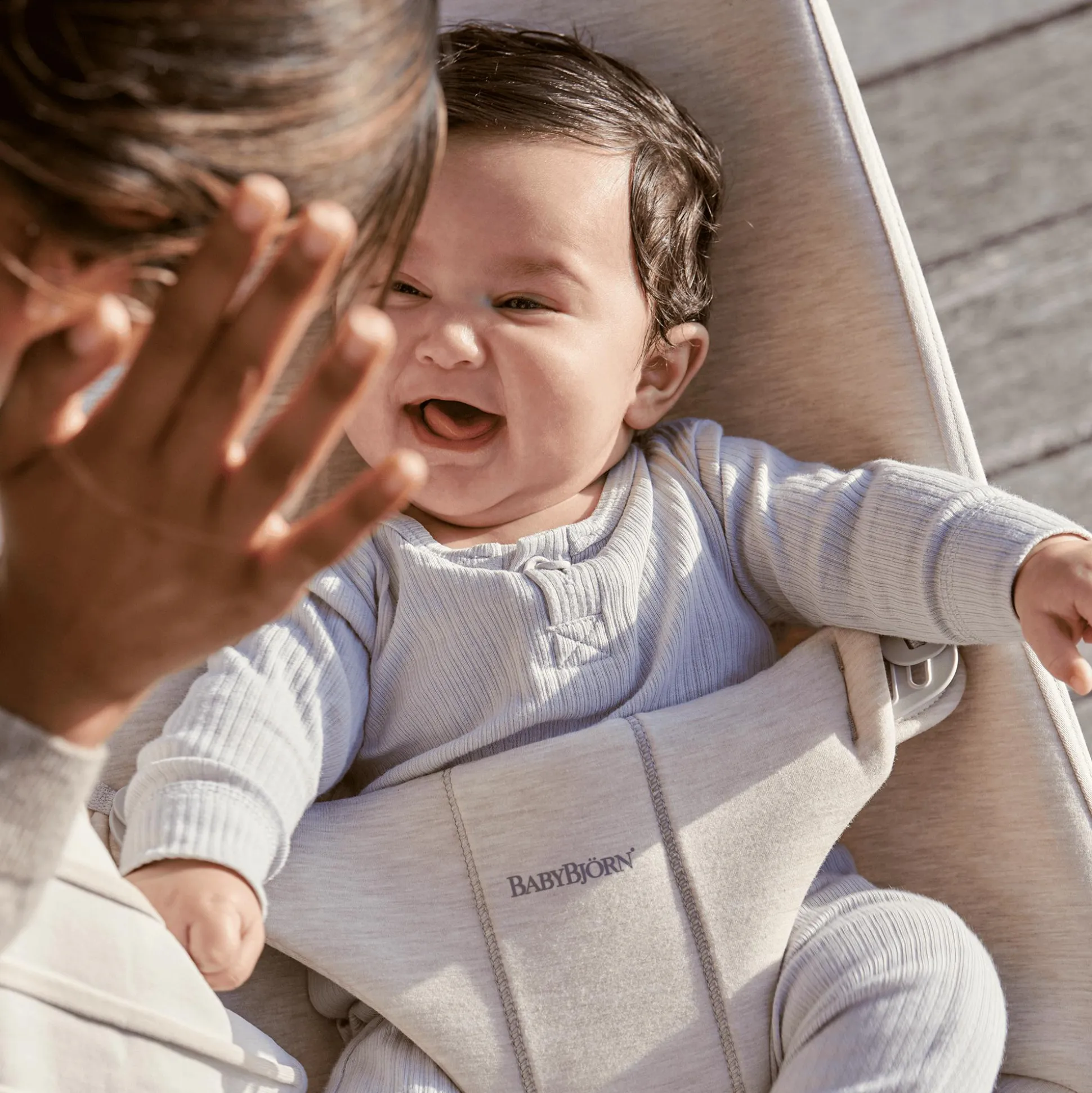 Babywippe Bliss 3D Jersey Light Beige