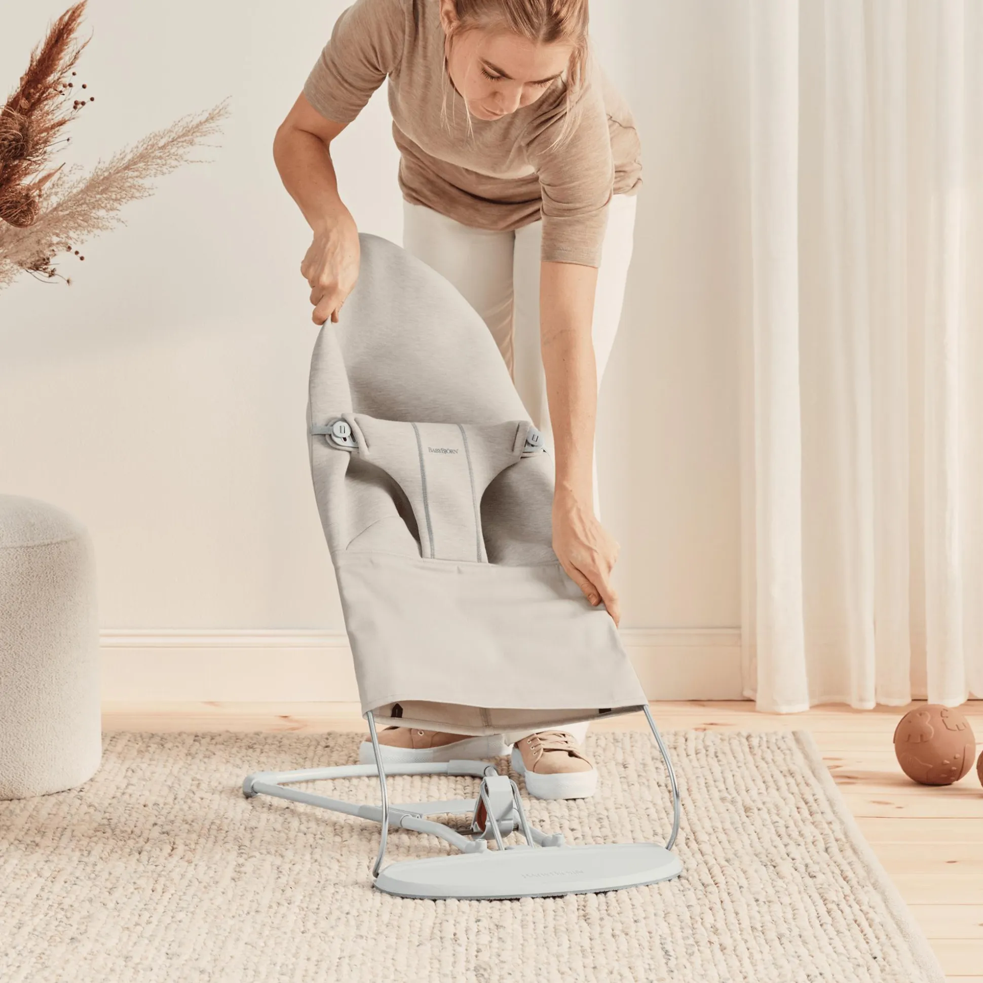 Babywippe Bliss 3D Jersey Light Beige