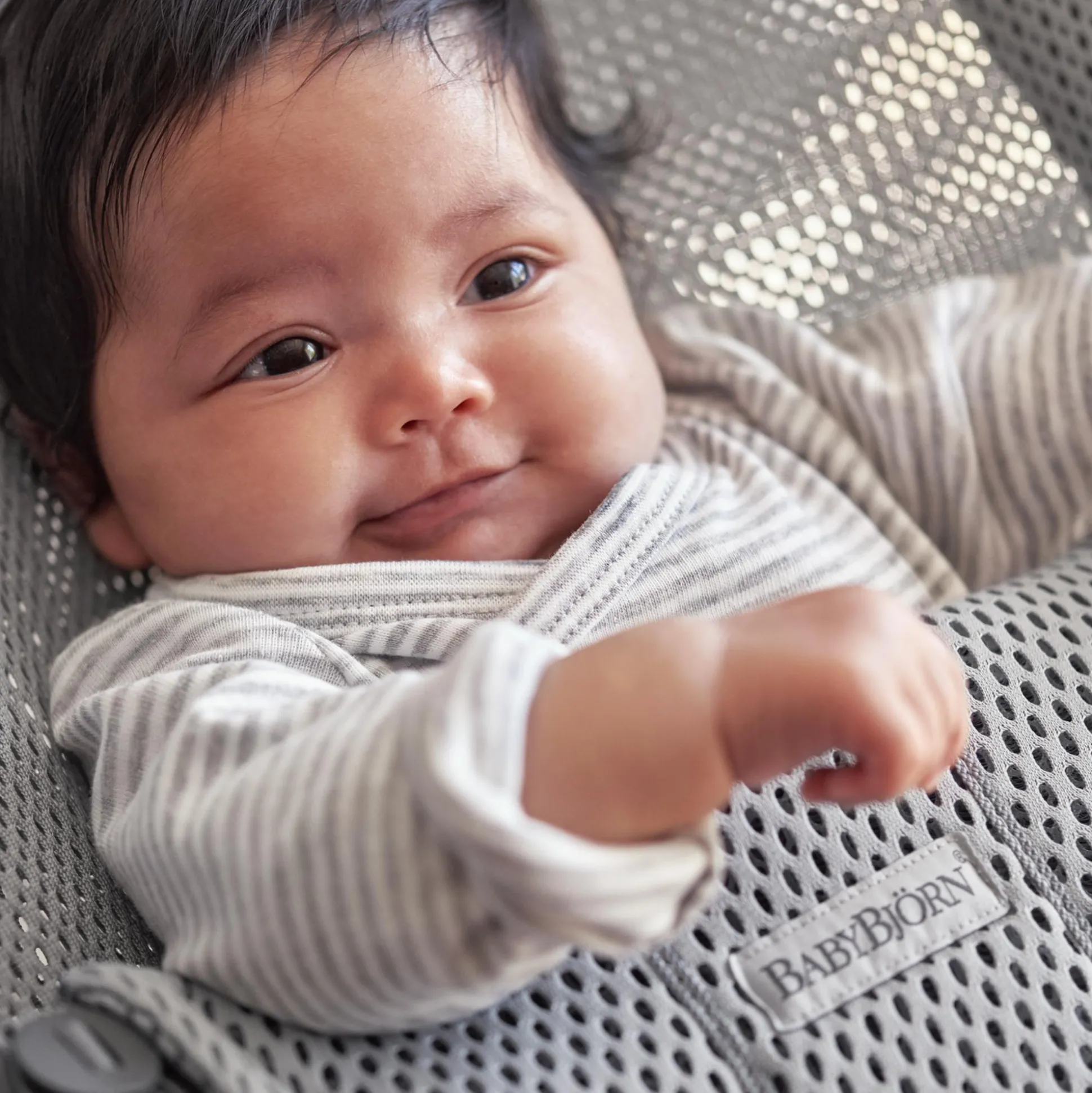 Babywippe Bliss Mesh Grey