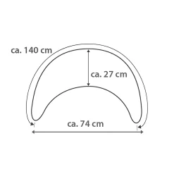 Bambus-Bezug für Plüschmond Lehmgrau