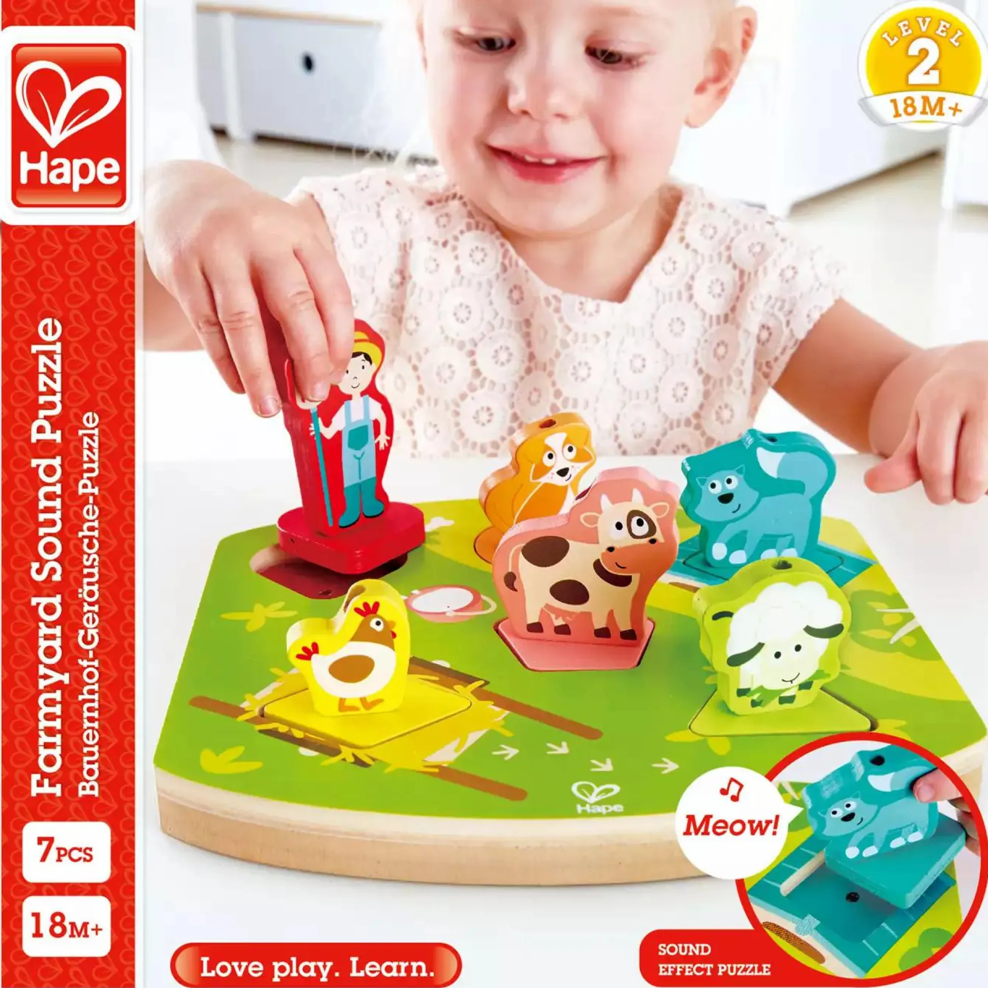 Bauernhof-Geräusche-Puzzle