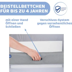 Beistellbett NEXT2ME Forever Ash Grey