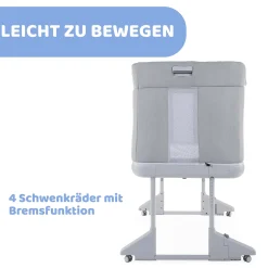 Beistellbett NEXT2ME Forever Ash Grey