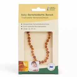 Bernsteinkette Barock congac