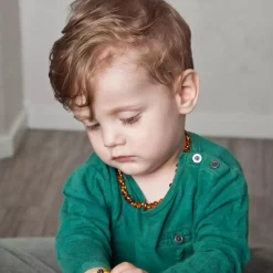 Bernsteinkette Barock congac