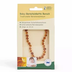 Bernsteinkette Barock congac