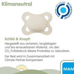 Beruhigungssauger Original matt Silikon 6-16 Monate 2 Stück Reh/Vogel