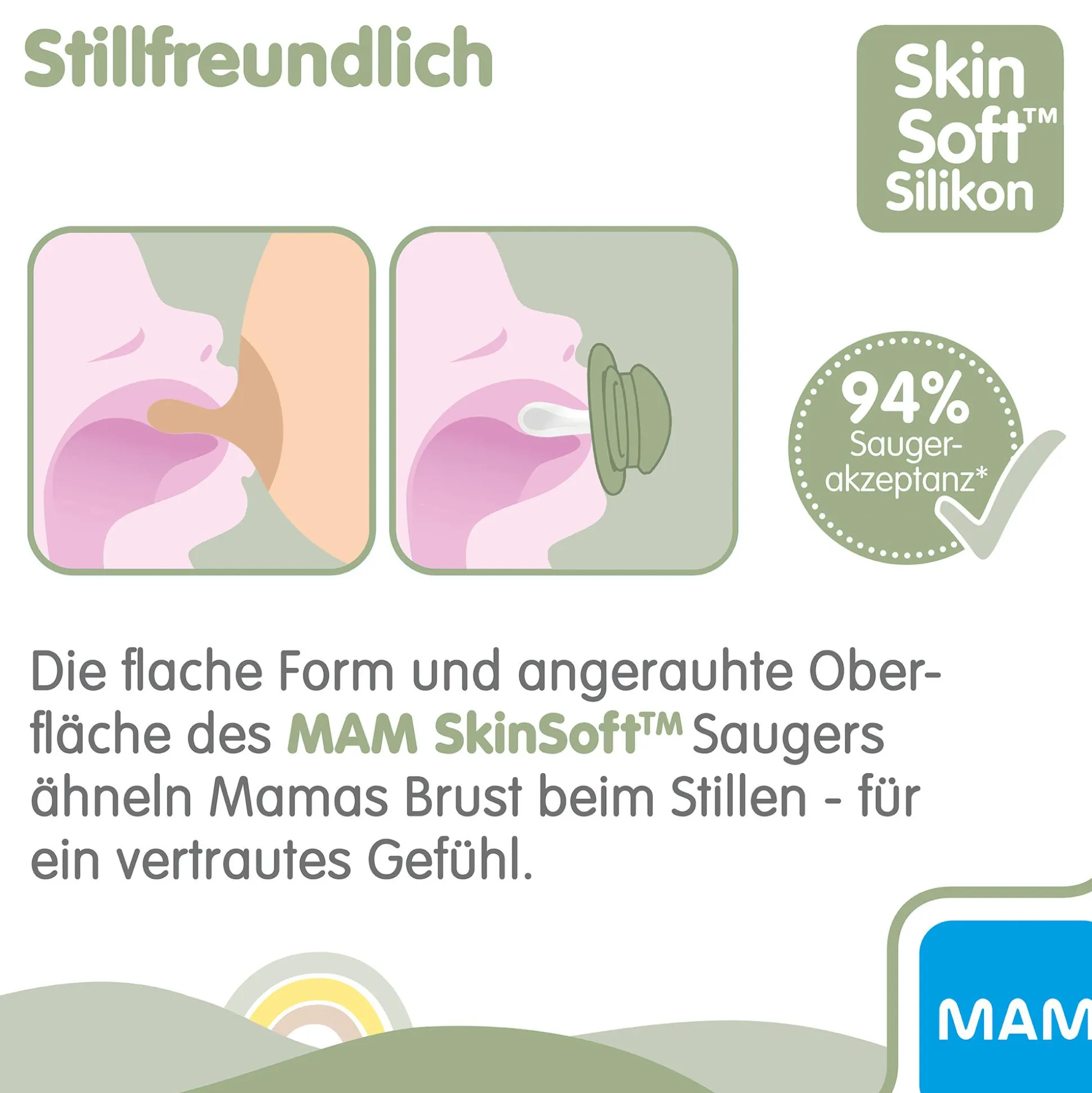 Beruhigungssauger Original matt plain Silikon 6-16 Monate grün/beige