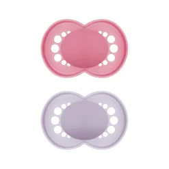 Beruhigungssauger Original matt plain Silikon 6-16 Monate pink/lila