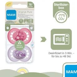 Beruhigungssauger Original matt Silikon ab 16 Monate Reh/Vogel