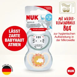 Beruhigungssauger Space 6-18 Monate Zebra