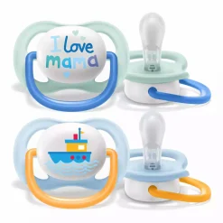 Beruhigungssauger Ultra Air 0-6 Monate Happy Boy - Mama Boat SCF080/01