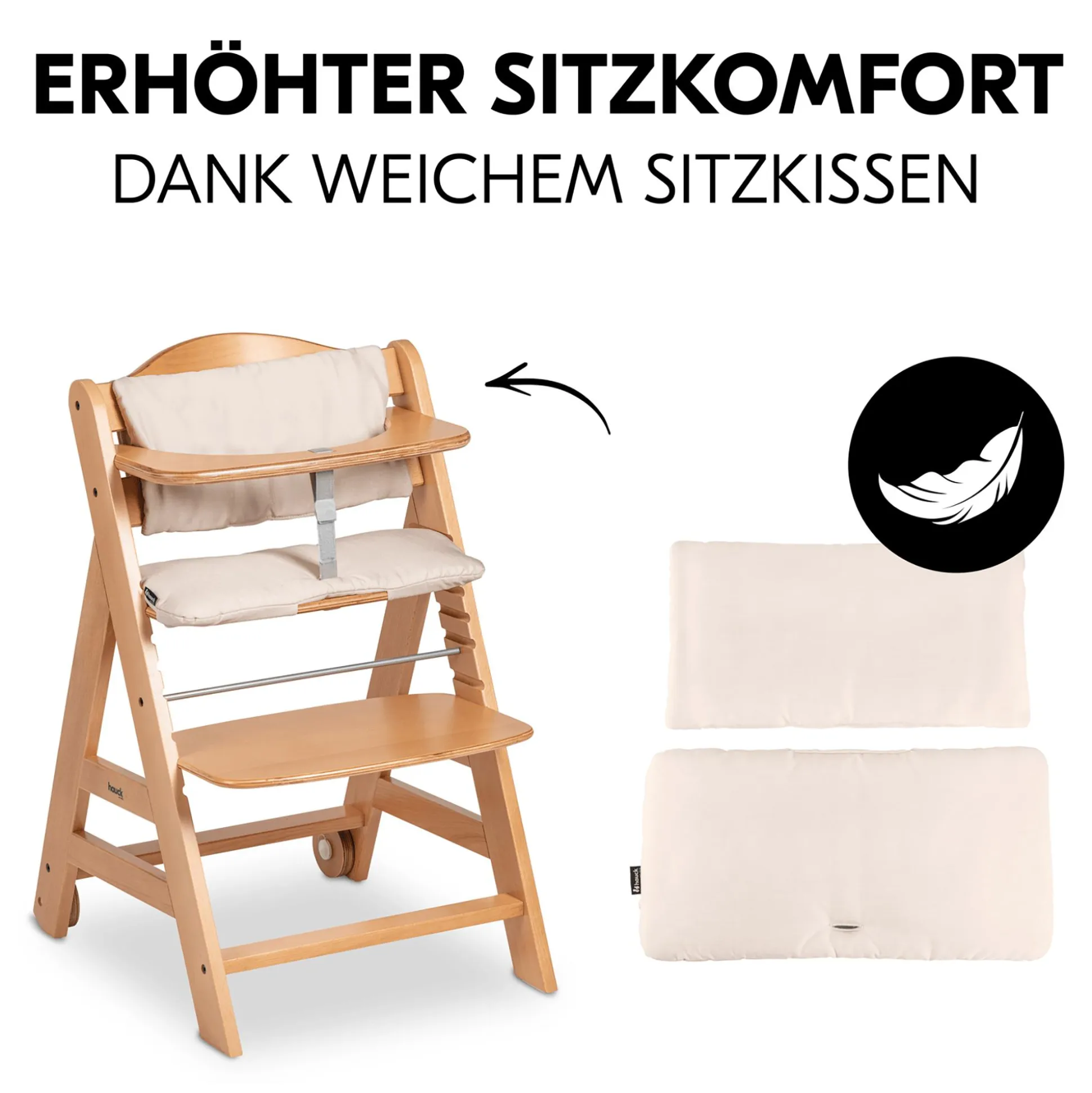 Beta+ Natur mit Sitzauflage Uni Beige