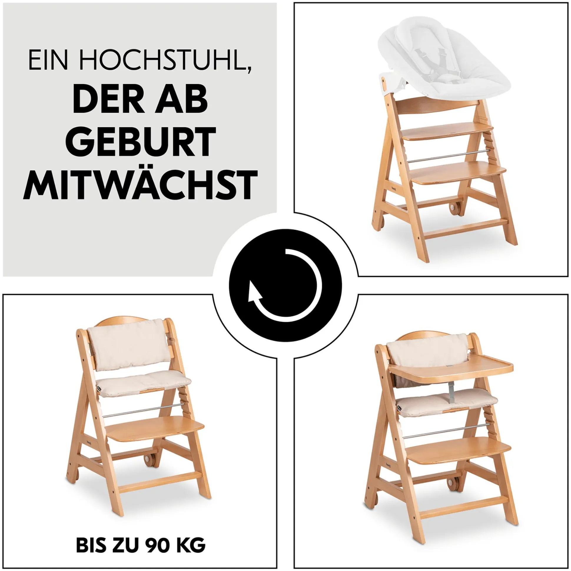 Beta+ Natur mit Sitzauflage Uni Beige