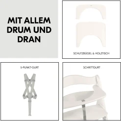 Beta+ White mit Sitzauflage Anthrazit