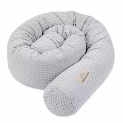 Bettschlange Waffelpiqué Light Grey