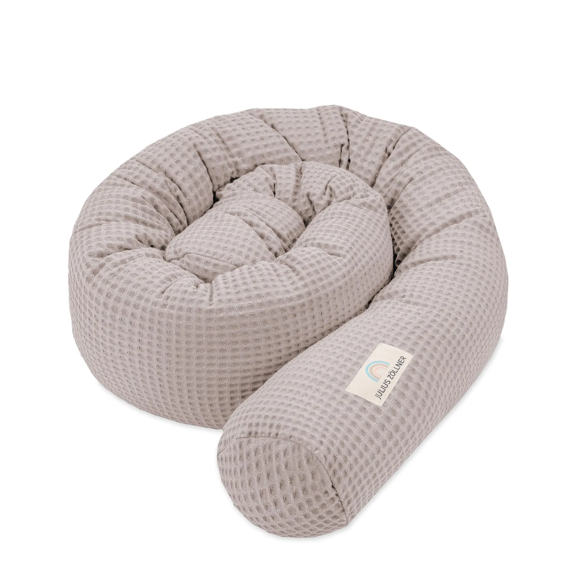 Bettschlange Waffelpiqué Nougat