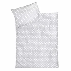 Bettwaesche Sterne Grau 100x135 cm