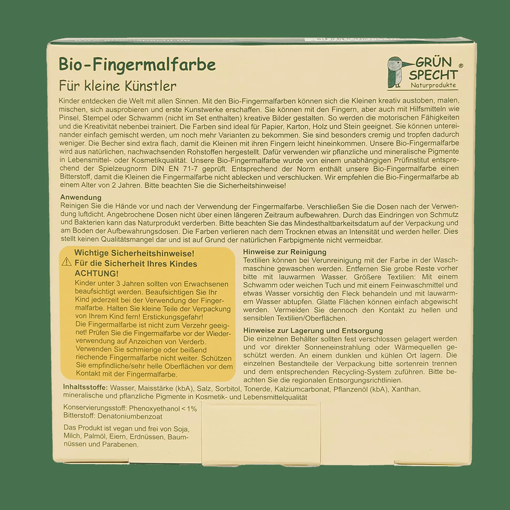 Bio-Fingermalfarben