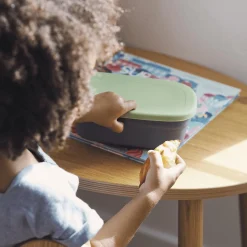 Brotdose aus Keramik Mineral/ Salbeigrün