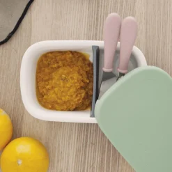 Brotdose aus Keramik Mineral/ Salbeigrün