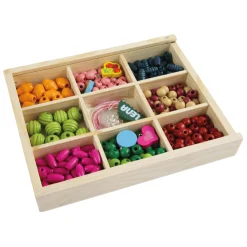 Bunte Holzperlen