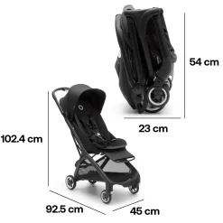 Butterfly Reise-Kinderwagen Midnight Black