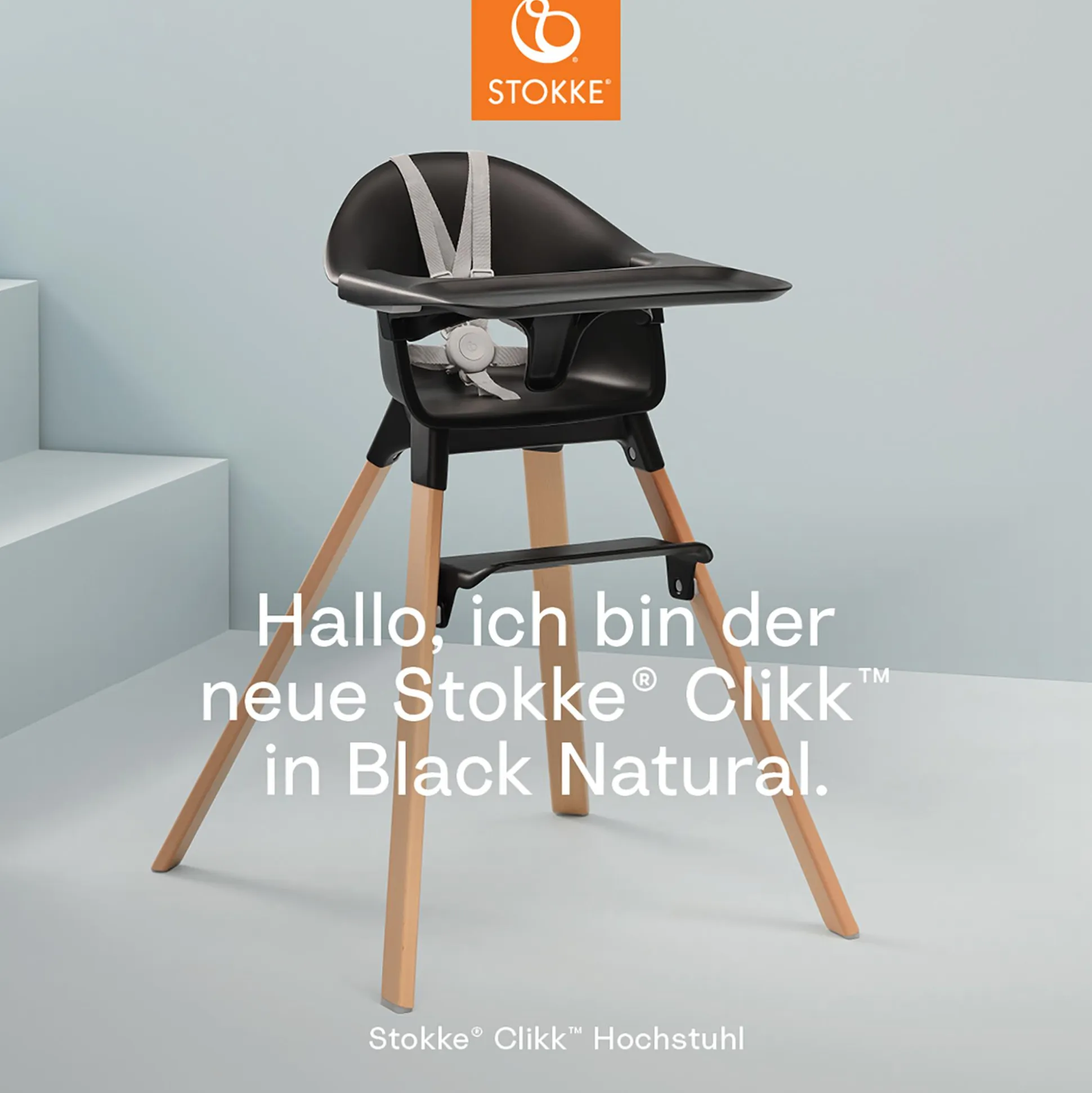 Clikk™ Hochstuhl Black Natural