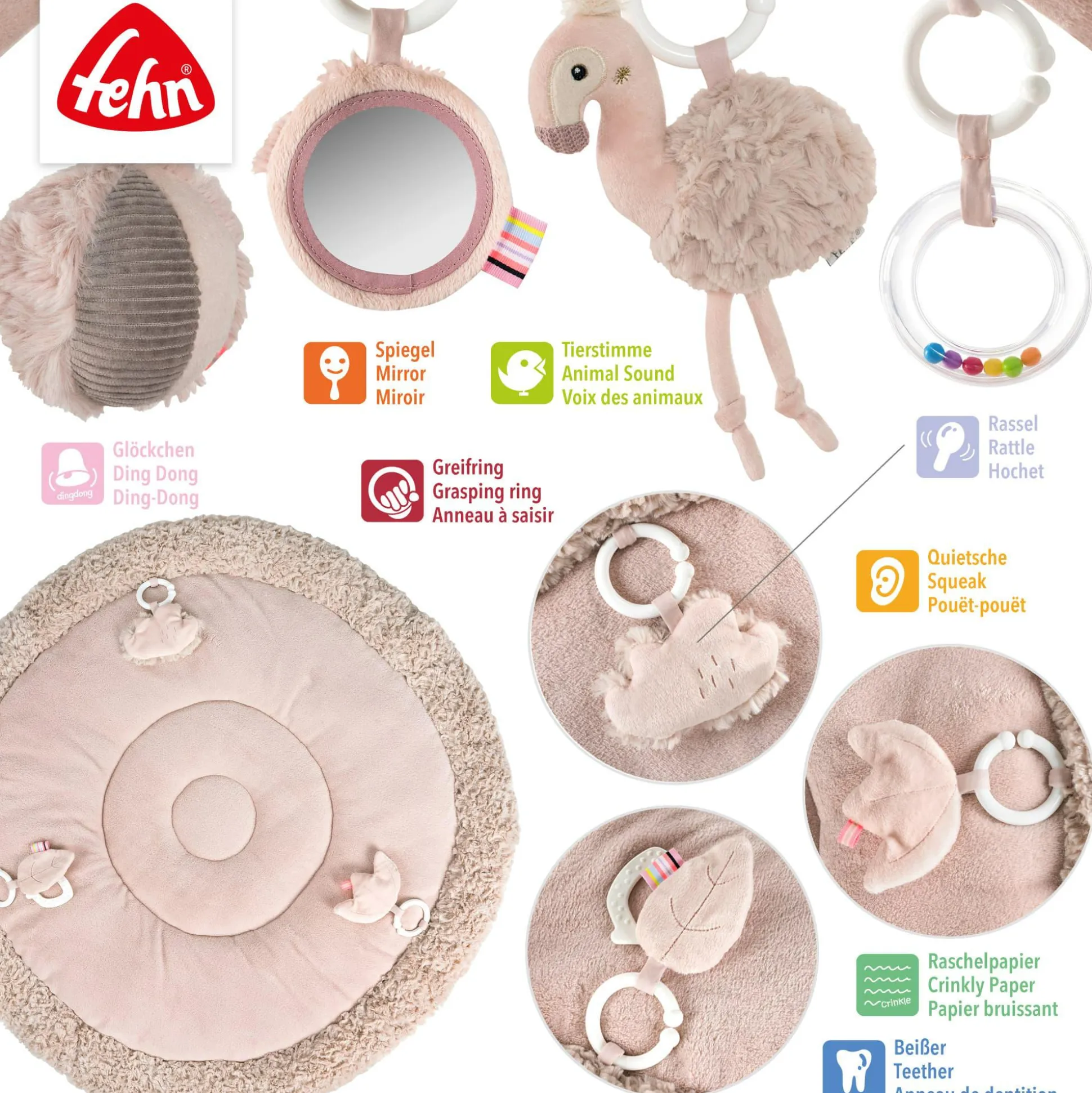 3D Activity Decke Flamingo