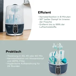Dampfsterilisator & Flaschentrockner Turbo Pure