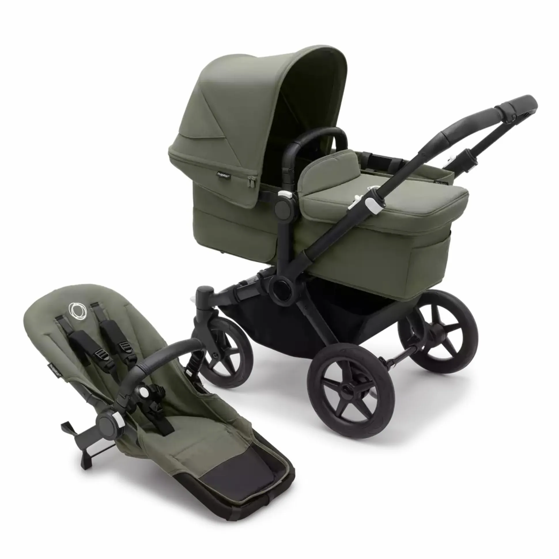 Donkey 5 Mono-Kinderwagen, erweiterbar, Forest Green