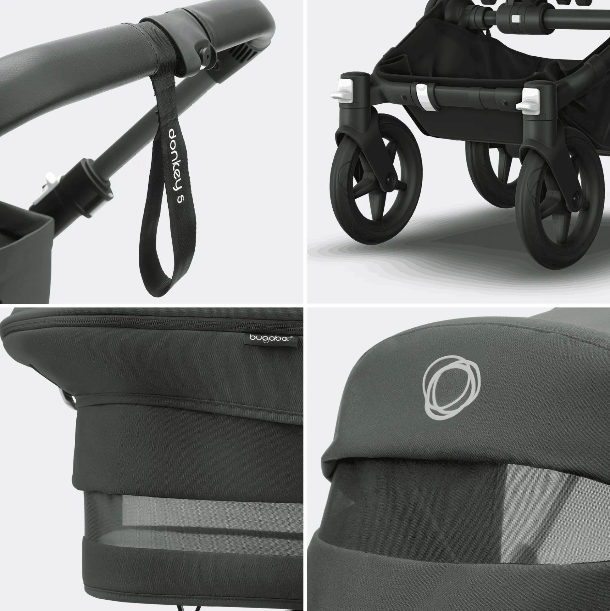 Donkey 5 Mono-Kinderwagen, erweiterbar, Forest Green