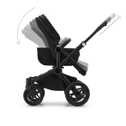Donkey 5 Mono-Kinderwagen, erweiterbar, Midnight Black
