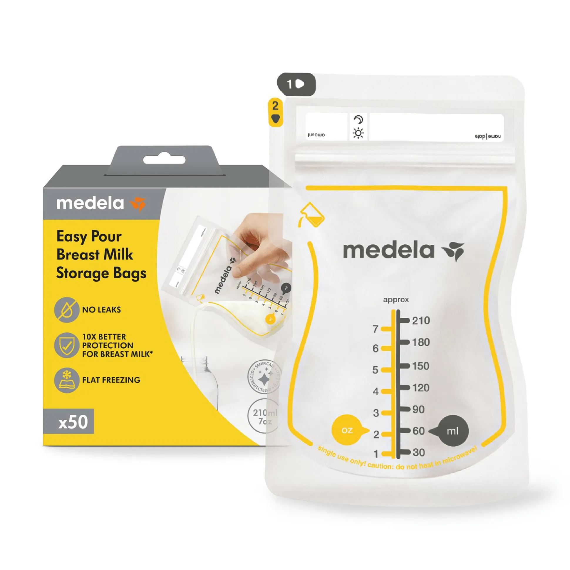 Easy Pour Muttermilchbeutel 50 Stück