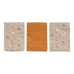 3er Pack Muslin Waschhandschuh Steppe