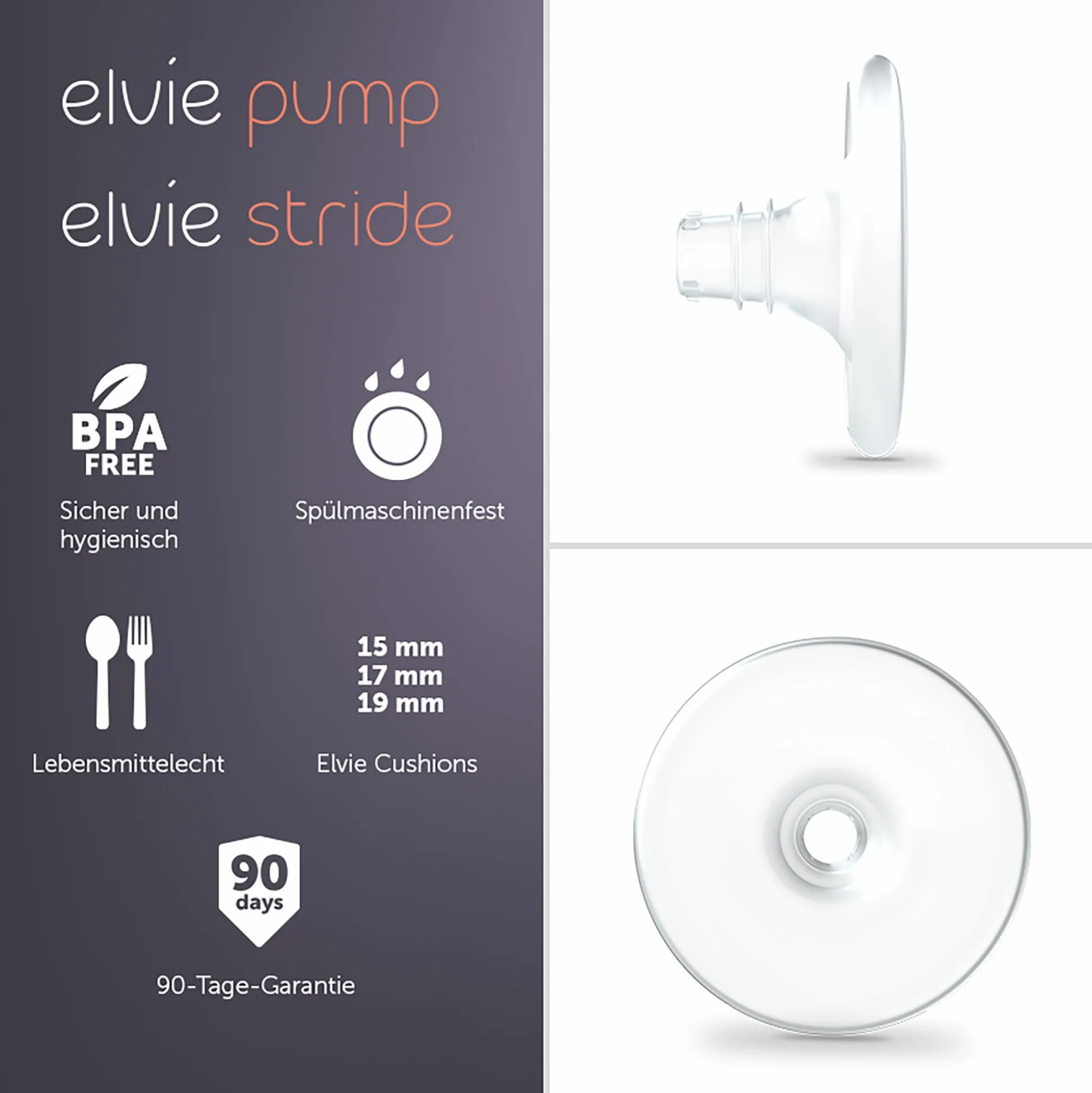 2er Pack Stillhütchen für Elvie Pump/Stride S 15mm