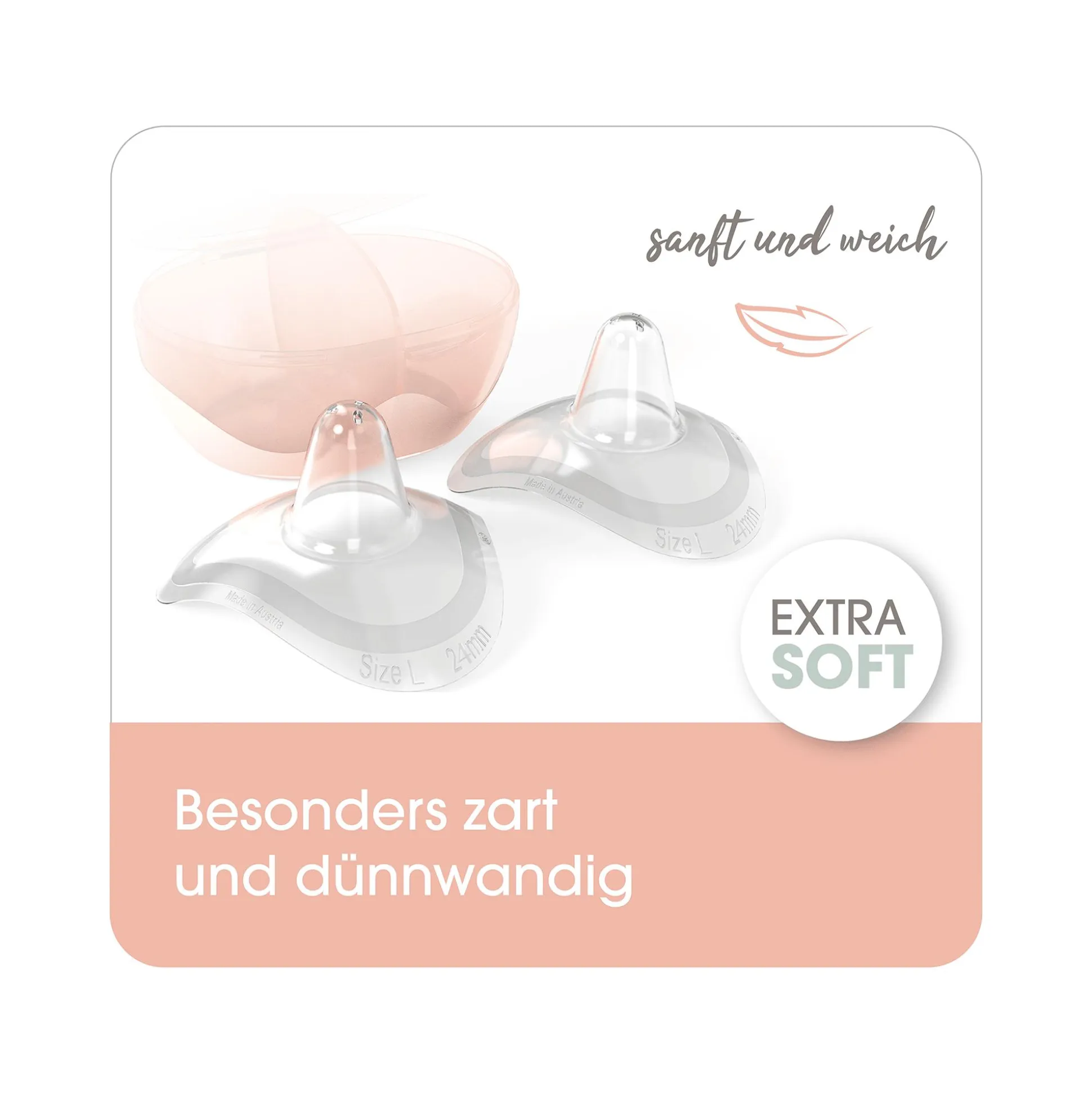 2-er Set Stillhütchen Größe L