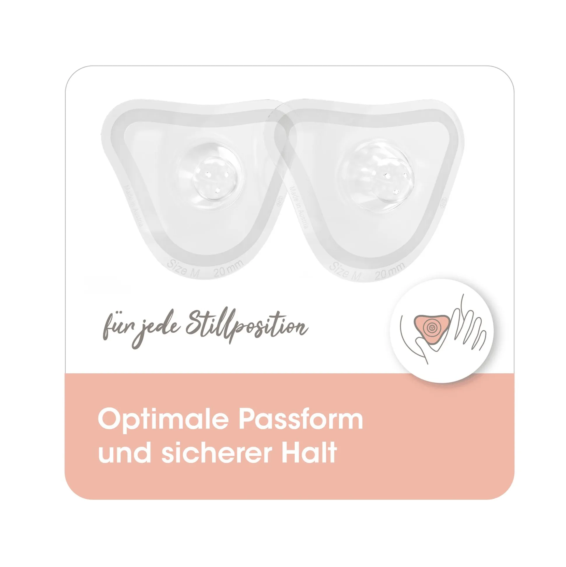 2-er Set Stillhütchen Größe L